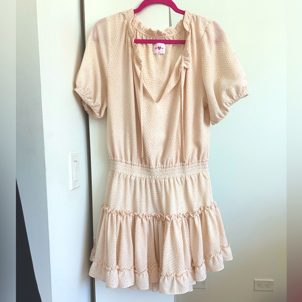 Buddy Love Ray elastic waist dress in pastel pink 🩷🤍
